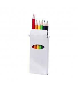 Astuccio Bianco con 6 matite colorate